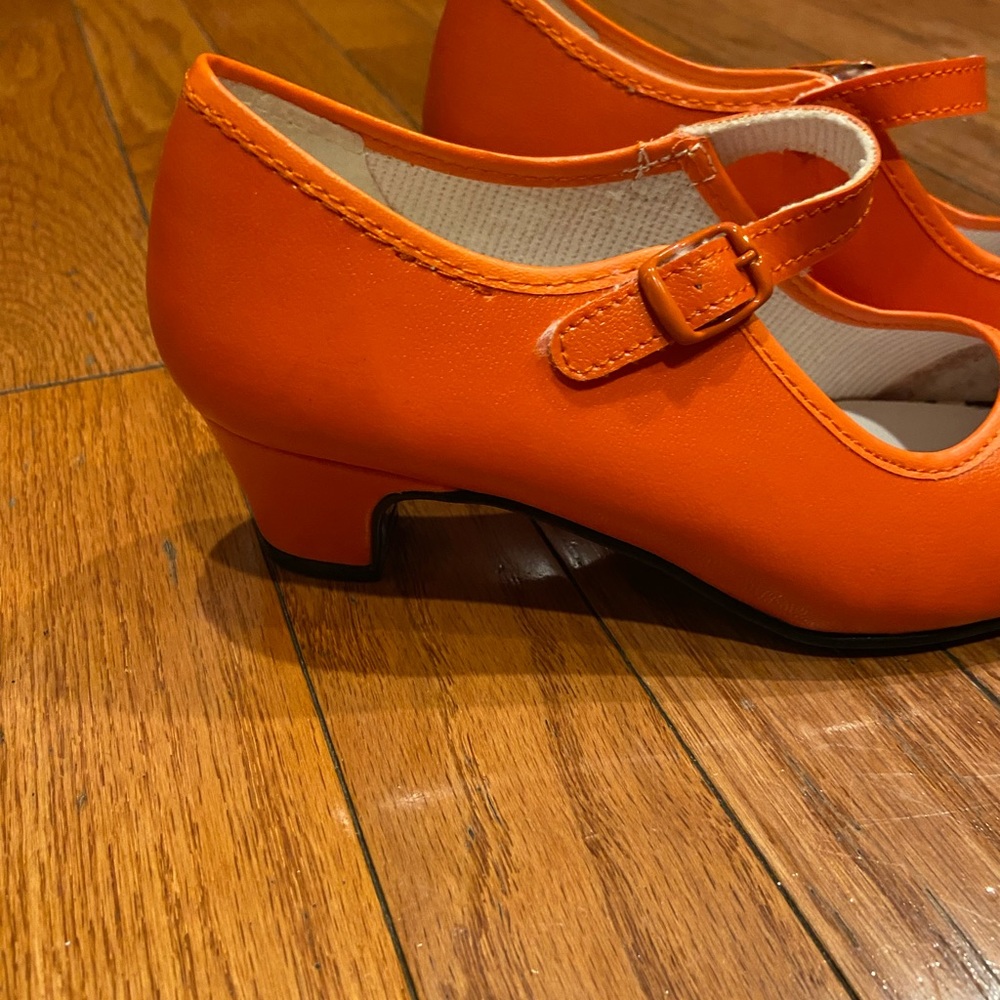 🇪🇸Roberto Garrudo authentic girls flamenco 💃 shoes! Size 12.5, orange. 🇪🇸 - Picture 5 of 6